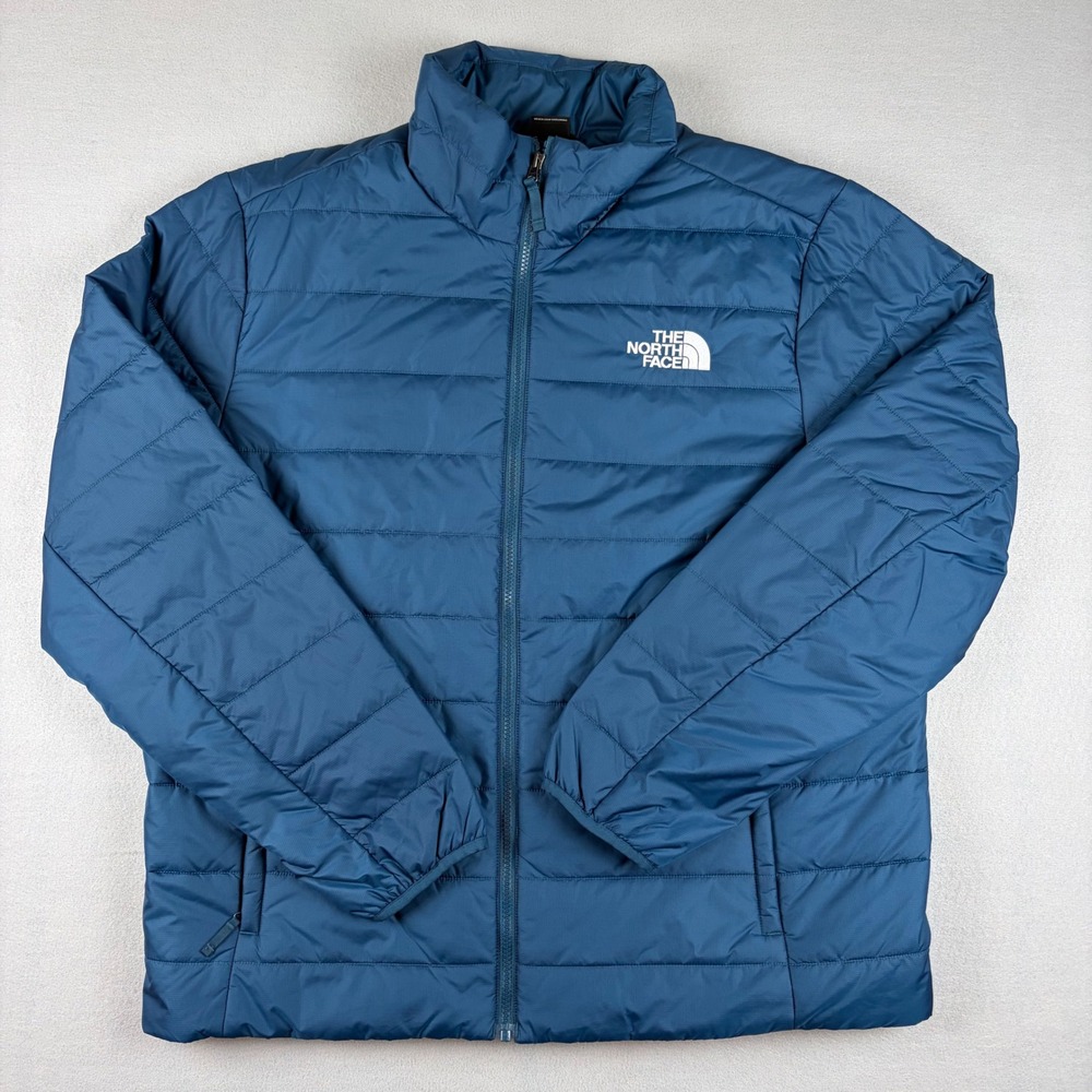 The North Face Flare Mens XL Eco Insulated Full Zip Packable Puffer Jacket Blue